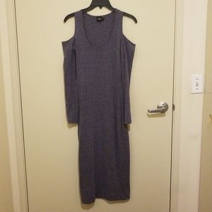 Cold shoulder muted blue ASOS dress